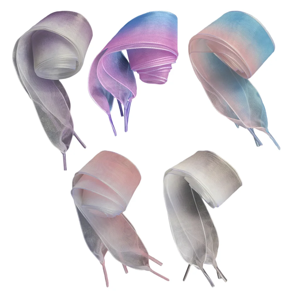 5 Pairs of 80cm Shoelaces Gradient Color Matching Yarn Shoelace Semi-transparent Widened Shoe Tie (Blue and Pink/Blue and
5 Pairs of 80cm Shoelaces Gradient Color Matching Yarn Shoelace Semi-transparent Widened Shoe Tie (Blue and Pink/Blue and