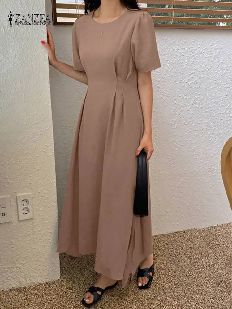 ZANZEA Women Solid Color A-line Midi Dress Summer Elegant Short Sleeve Party Sundress Casual Cotton Holiday Vestidos Robe Femme
ZANZEA Women Solid Color A-line Midi Dress Summer Elegant Short Sleeve Party Sundress Casual Cotton Holiday Vestidos Robe Femme