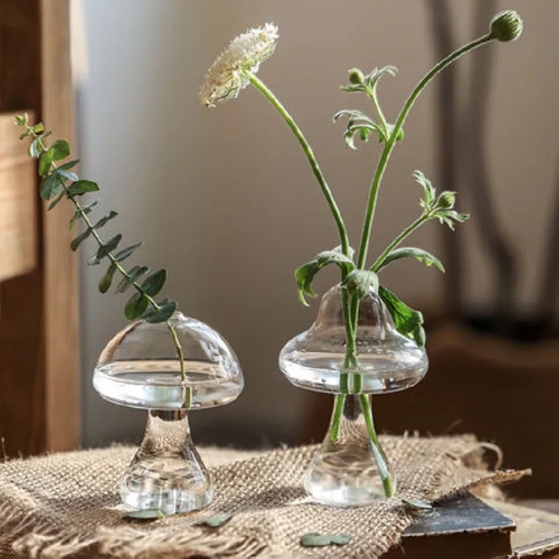 Mushroom Shaped Glass Vase Hydroponics Plant Vase Creative Glass Crafts Decor For Home Living Room Glass Vase Plant Flower
Mushroom Shaped Glass Vase Hydroponics Plant Vase Creative Glass Crafts Decor For Home Living Room Glass Vase Plant Flower