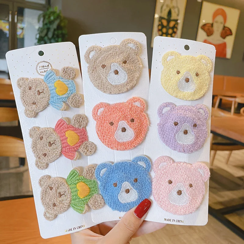 Autumn Winter New Knitted Bear Head Love Clothes Hair Clips For Girl Child Cute Color Hairpins Plush Furry Barrettes Headwear
Autumn Winter New Knitted Bear Head Love Clothes Hair Clips For Girl Child Cute Color Hairpins Plush Furry Barrettes Headwear
