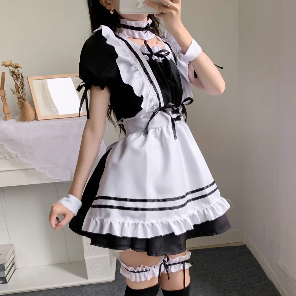 Plus Size Black Cute Lolita Maid Costumes Girls Women Sweet Lovely Cosplay Dresses Uniform Japanese Anime Outfit Clothing
Plus Size Black Cute Lolita Maid Costumes Girls Women Sweet Lovely Cosplay Dresses Uniform Japanese Anime Outfit Clothing