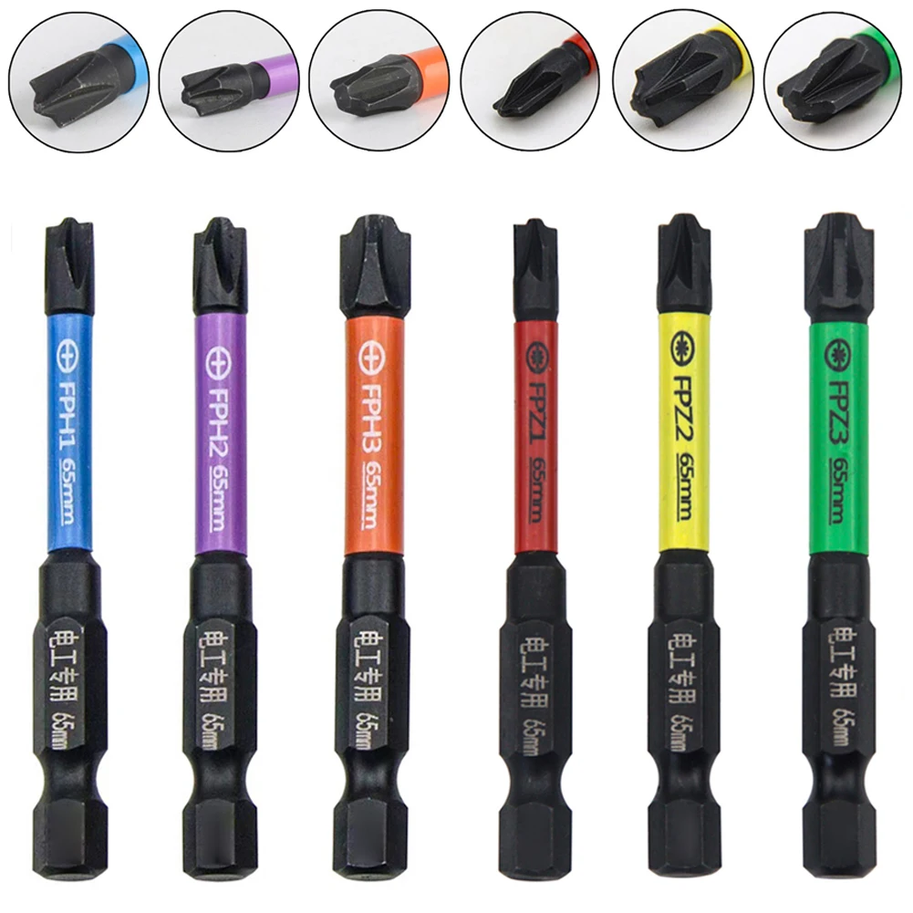 6pcs 65mm Magnetic Special Cross Screwdriver Bit Nutdrivers FPH1 FPH2 FPH3 FPZ1 FPZ2 For Socket Switch Electrician Power Tool
6pcs 65mm Magnetic Special Cross Screwdriver Bit Nutdrivers FPH1 FPH2 FPH3 FPZ1 FPZ2 For Socket Switch Electrician Power Tool