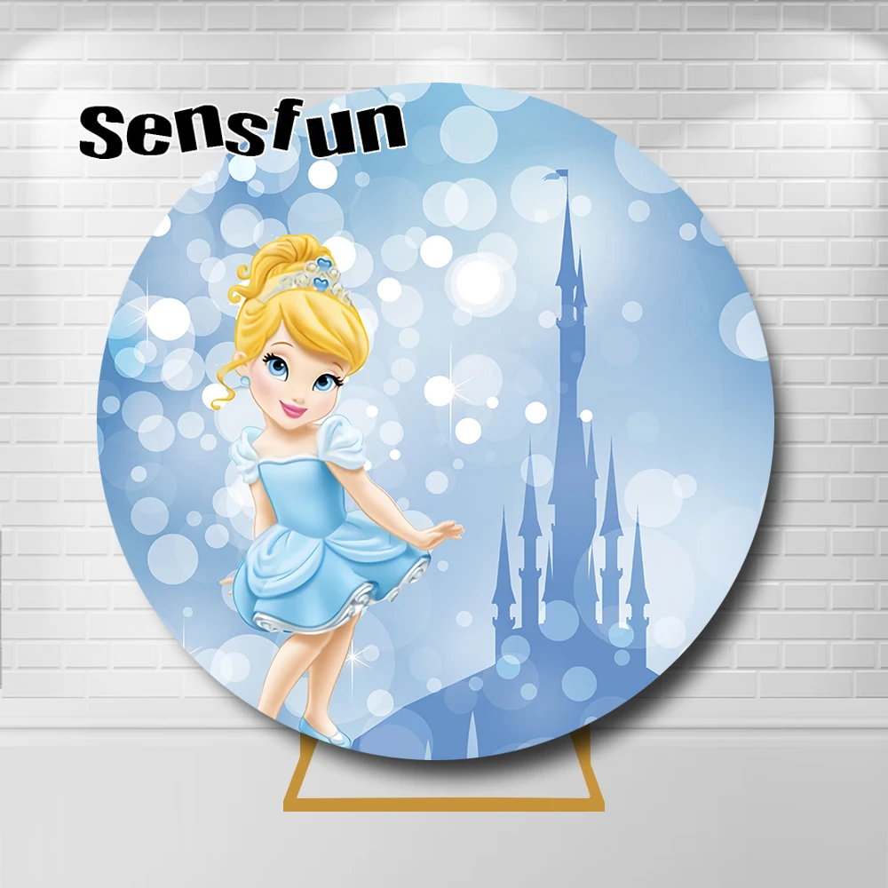 Castle Baby Princess Cinderella Round Backdrop Bokeh Blue Girls Baby Shower 1st Birthday Party Circle Photography Background
Castle Baby Princess Cinderella Round Backdrop Bokeh Blue Girls Baby Shower 1st Birthday Party Circle Photography Background