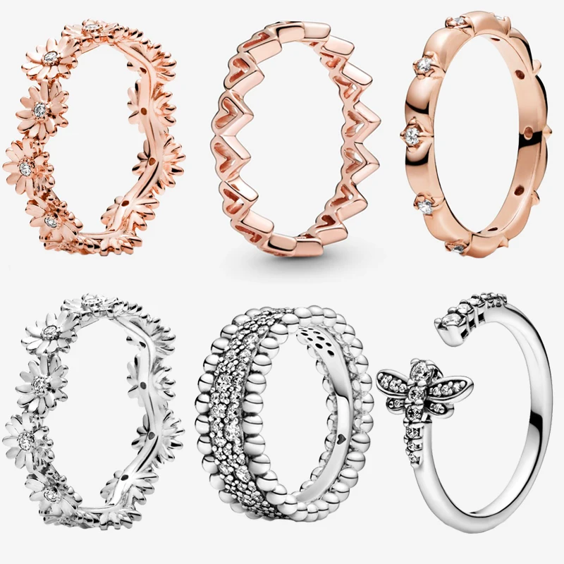 2021 New Arrival S925 Sterling Silver 50 types Sparkling Daisy Flower Crown Rings for Women Engagement Jewelry Anniversary
2021 New Arrival S925 Sterling Silver 50 types Sparkling Daisy Flower Crown Rings for Women Engagement Jewelry Anniversary
