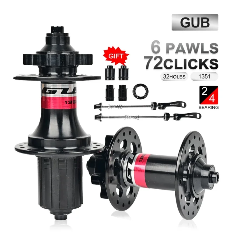 GUB Mountain Bike Hub 32 Hole 4 Bearing Sealed Bearing 8-11 Speed Cassette 6 Claws 72 Ring/clicks Mountain Bike Parts Disc Brake
GUB Mountain Bike Hub 32 Hole 4 Bearing Sealed Bearing 8-11 Speed Cassette 6 Claws 72 Ring/clicks Mountain Bike Parts Disc Brake