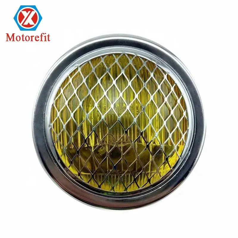 RTS 6.5 inch Amber Bullet Halogen Motorcycle Headlight With Grille for Bobber Cafe Racer Cruiser Vintage Style (Chrome)
RTS 6.5 inch Amber Bullet Halogen Motorcycle Headlight With Grille for Bobber Cafe Racer Cruiser Vintage Style (Chrome)