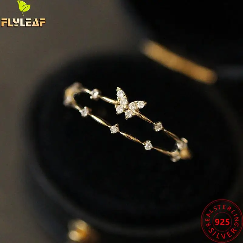 14k Gold Plating Double Layer Butterfly Open Rings For Women Real 925 Sterling Silver Zircon Ring Femme Exquisite Jewelry
14k Gold Plating Double Layer Butterfly Open Rings For Women Real 925 Sterling Silver Zircon Ring Femme Exquisite Jewelry