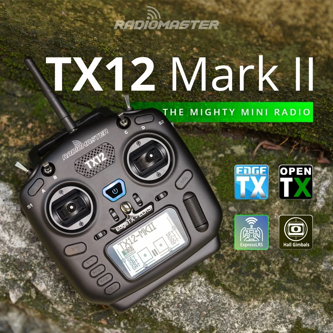 Многомодульный пульт дистанционного управления RadioMaster TX12 MKII ELRS с поддержкой OPENTX и EDGETX, передатчик CROSSFIRE MICRO TX, Радиоконтроллер
Многомодульный пульт дистанционного управления RadioMaster TX12 MKII ELRS с поддержкой OPENTX и EDGETX, передатчик CROSSFIRE MICRO TX, Радиоконтроллер
