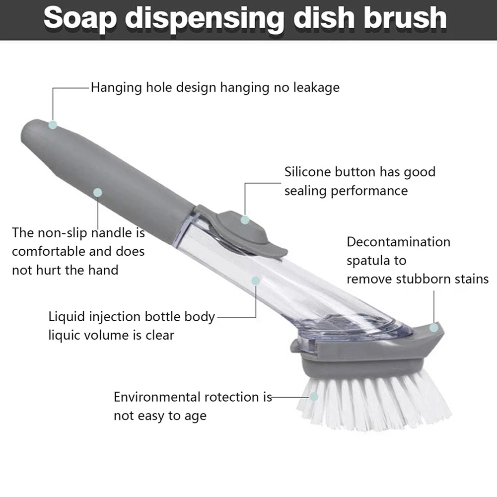 Kitchen Automatic Cleaning Brush Liquid Soap Cleaning Brush Scrubber Dish Bowl Washing Sponge Dishwashing Accessories Gadgets
Kitchen Automatic Cleaning Brush Liquid Soap Cleaning Brush Scrubber Dish Bowl Washing Sponge Dishwashing Accessories Gadgets