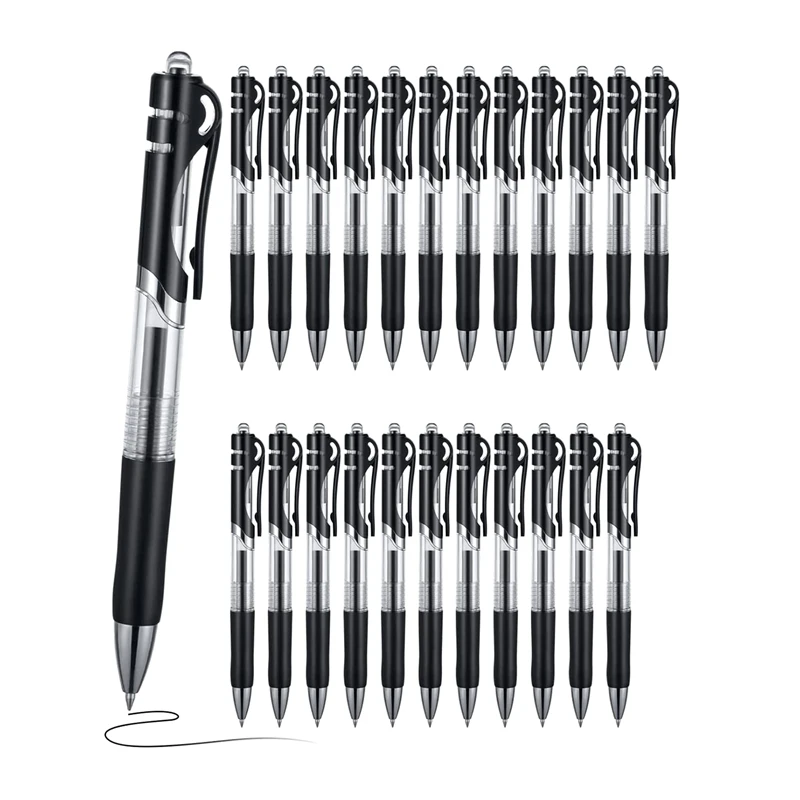 Black Gel Pens, 24 Pack Rollerball Gel Ink Pens For Journal Notebook Writing Office School Supplies
Black Gel Pens, 24 Pack Rollerball Gel Ink Pens For Journal Notebook Writing Office School Supplies