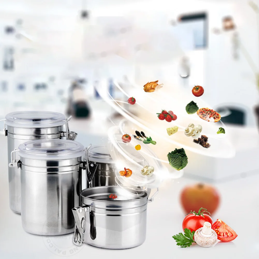 1pc Stainless Steel Container For Nuts Grains Beans Tea Flour Cereal Airtight Jar Coffee Canisters Storage Box Outdoor Tools
1pc Stainless Steel Container For Nuts Grains Beans Tea Flour Cereal Airtight Jar Coffee Canisters Storage Box Outdoor Tools
