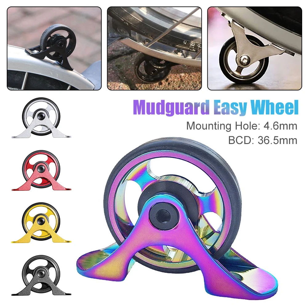 Mudguard Fender Easy Wheel Single Roller Aluminum Alloy Extender 38.5mm Roller Mini Guard Wheelset for Brompton Folding Bike
Mudguard Fender Easy Wheel Single Roller Aluminum Alloy Extender 38.5mm Roller Mini Guard Wheelset for Brompton Folding Bike