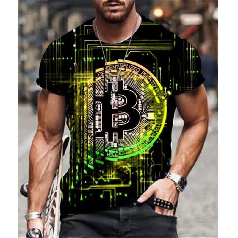 Bitcoin Pattern Print Men Fashion T-Shirts Science Fiction 3D Style Summer Streetwear Pullovers Tops Short Sleeve Oversized Tees
Bitcoin Pattern Print Men Fashion T-Shirts Science Fiction 3D Style Summer Streetwear Pullovers Tops Short Sleeve Oversized Tees