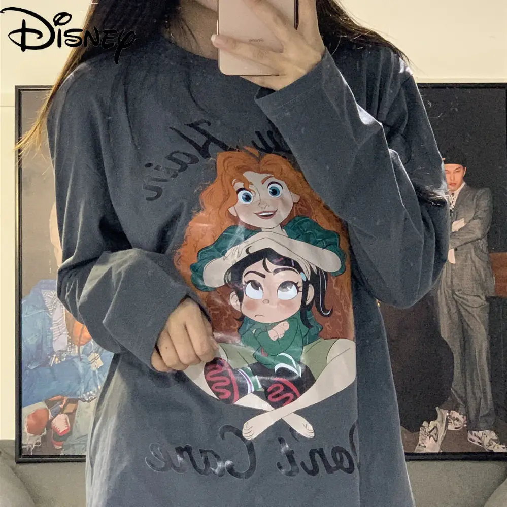 Disney Princess Merida Spring Student Cartoon Print Loose Bottoming Shirt Breathable Sweat-absorbent Pullover Couple Long Sleeve
Disney Princess Merida Spring Student Cartoon Print Loose Bottoming Shirt Breathable Sweat-absorbent Pullover Couple Long Sleeve