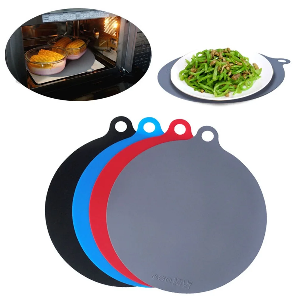 

22cm Soft Non-Stick Round Microwave Mat Fryer pad Resistant Silicone Baking Pad Induction cooker mat Table Mate Pastry Tray