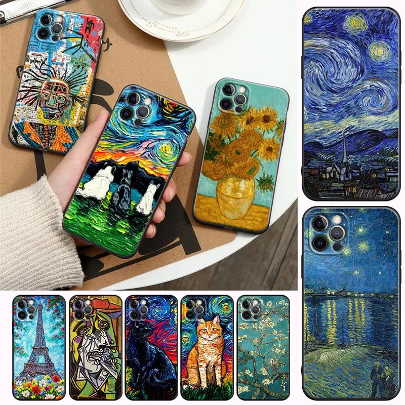 Apple Case For iPhone 11 12 13 mini Pro Max XS X XR 7 8 6 6S plus SE 2020 Soft Case Cover Cat Van Gogh Starry Night Oil Painting
Apple Case For iPhone 11 12 13 mini Pro Max XS X XR 7 8 6 6S plus SE 2020 Soft Case Cover Cat Van Gogh Starry Night Oil Painting