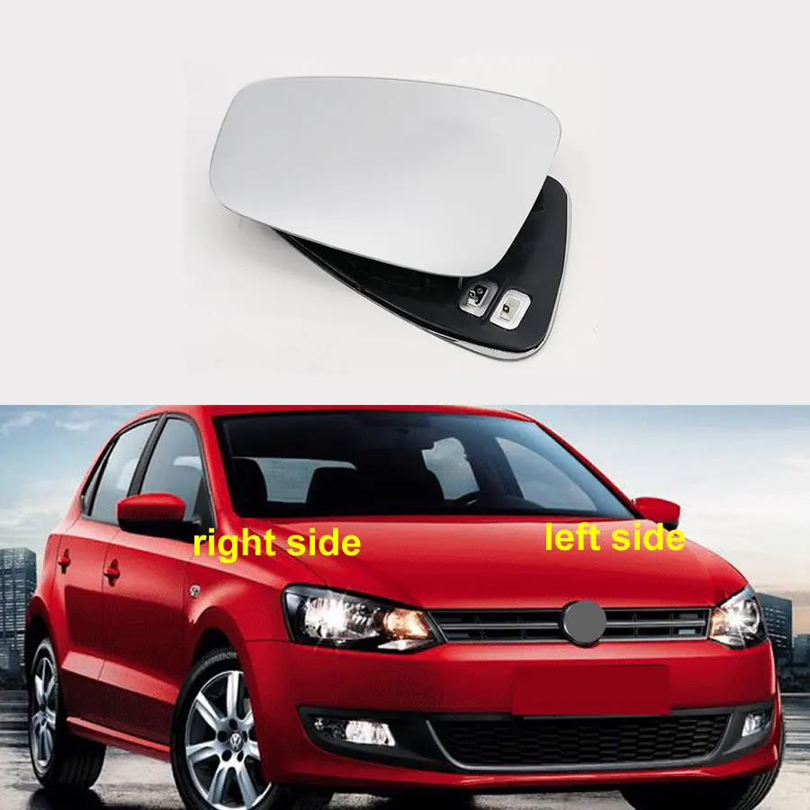 

Нагревательное боковое зеркало для Volkswagen VW Polo 2011 2012 2013, стеклянная линза, крыло двери, зеркало заднего вида, белое стекло, 1 шт.