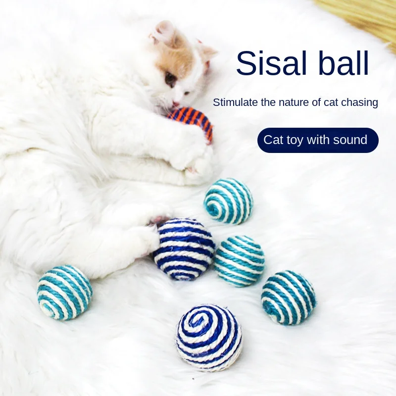 

Cat Toy Ball Cat Sisal Scratching Ball Interactive CatBall Eco-Friendly Toy Cat Rolling Ball Scratch Cat Toy,Kitten Novelty Gift