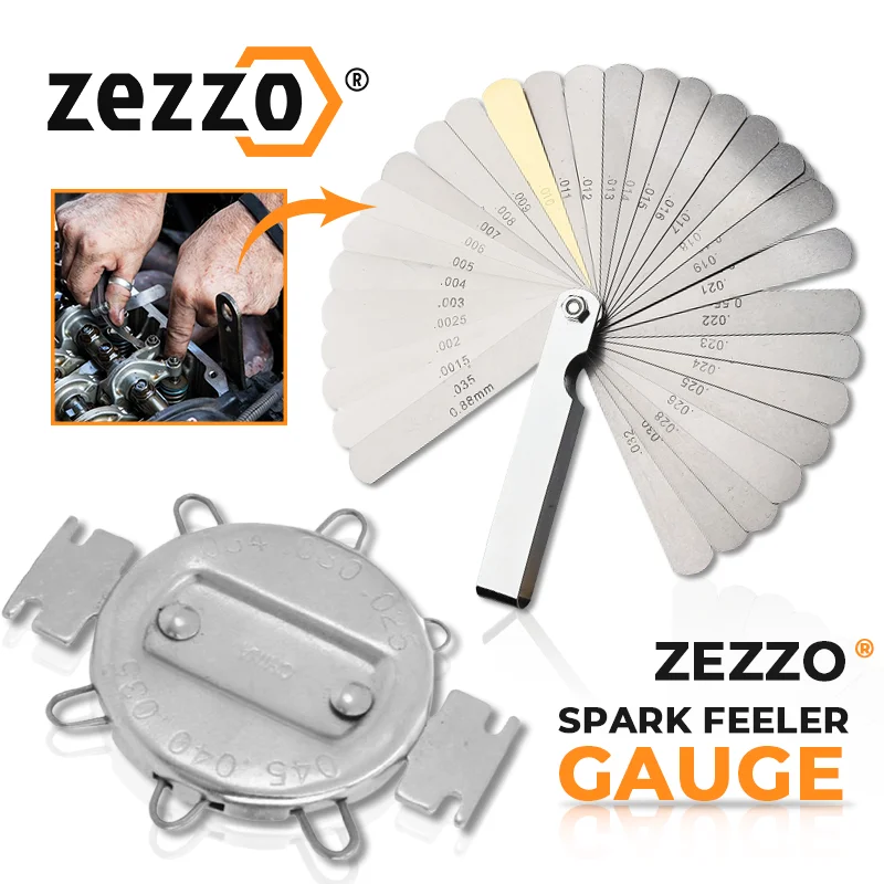 Zezzo Feeler Gauges Spark Feeler Gauge Set Spark Plug Gap Adjuster Thickness Gap Metric Filler Feeler Gauge Measure Tool
Zezzo Feeler Gauges Spark Feeler Gauge Set Spark Plug Gap Adjuster Thickness Gap Metric Filler Feeler Gauge Measure Tool
