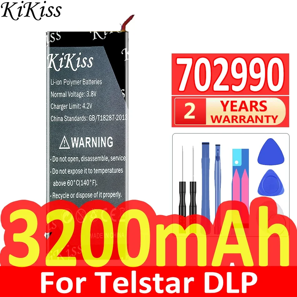 Мощный аккумулятор 3200 мАч KiKiss 702990 для цифровых батарей Telstar DLP
Мощный аккумулятор 3200 мАч KiKiss 702990 для цифровых батарей Telstar DLP