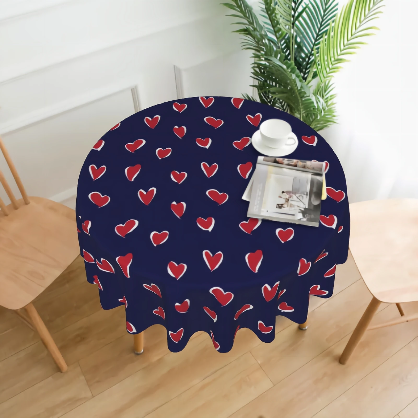 Navy Heart Shaped Table Cover Table Cloth with Waterproof Wrinkle Resistant for Home Kitchen Indoor Outdoor 
Navy Heart Shaped Table Cover Table Cloth with Waterproof Wrinkle Resistant for Home Kitchen Indoor Outdoor