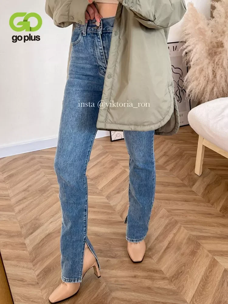 GOPLUS Jeans Woman High Waist Jeans Streetwear Light Blue Denim Trousers Vintage Split Flare Pants Women Korean Pantalon Femme
GOPLUS Jeans Woman High Waist Jeans Streetwear Light Blue Denim Trousers Vintage Split Flare Pants Women Korean Pantalon Femme