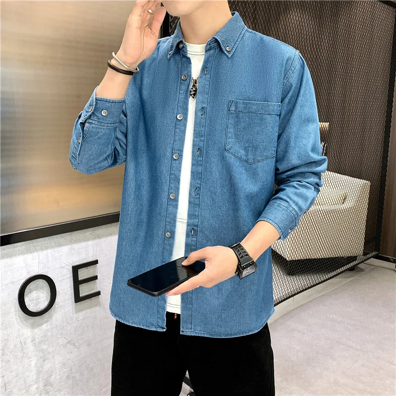 Spring and autumn denim coat male Korean shirt male casual jacket male trend loose men's coat Hong Kong wind cardigan
Spring and autumn denim coat male Korean shirt male casual jacket male trend loose men's coat Hong Kong wind cardigan