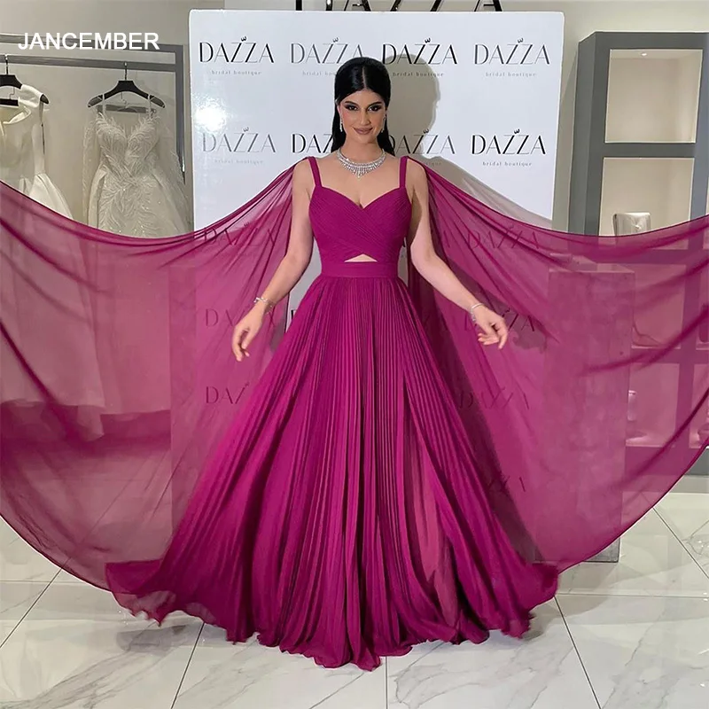 SCZ125 Arabic Fuchsia Chiffon Dubai Evening Dresses with Cape Sleeves Elegant Yellow Women Wedding Party Formal Gowns
SCZ125 Arabic Fuchsia Chiffon Dubai Evening Dresses with Cape Sleeves Elegant Yellow Women Wedding Party Formal Gowns