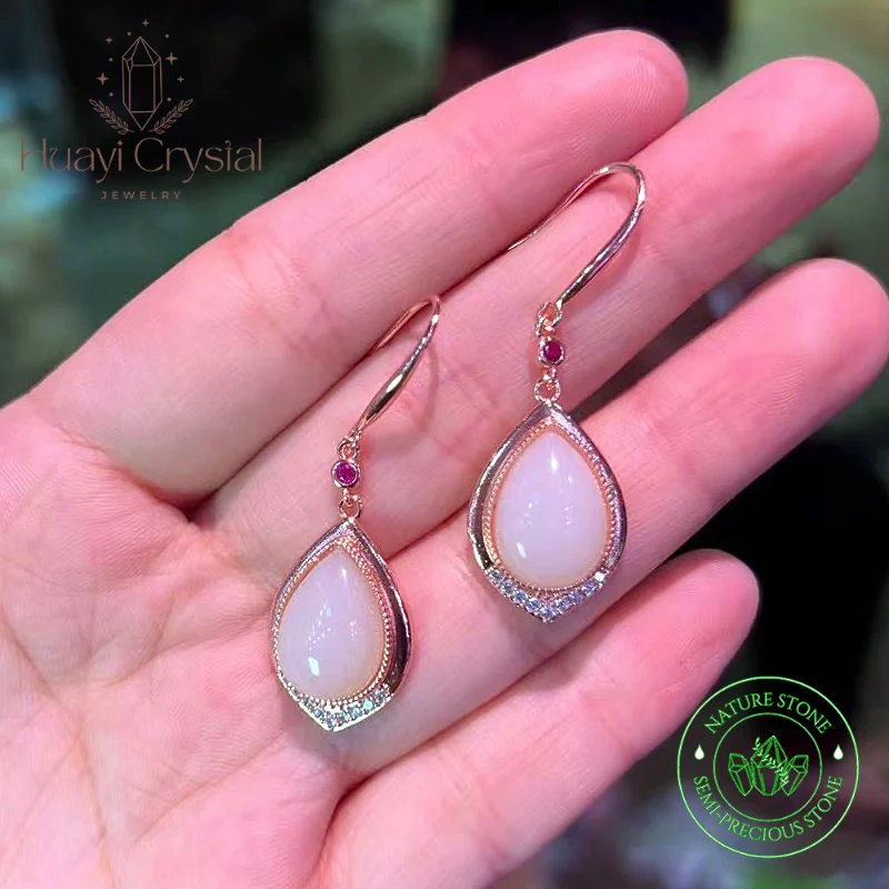 Brass and White Jade Drop Zirconia Halo Ear Hook Earrings Rhodium Plated for Women Gift
Brass and White Jade Drop Zirconia Halo Ear Hook Earrings Rhodium Plated for Women Gift