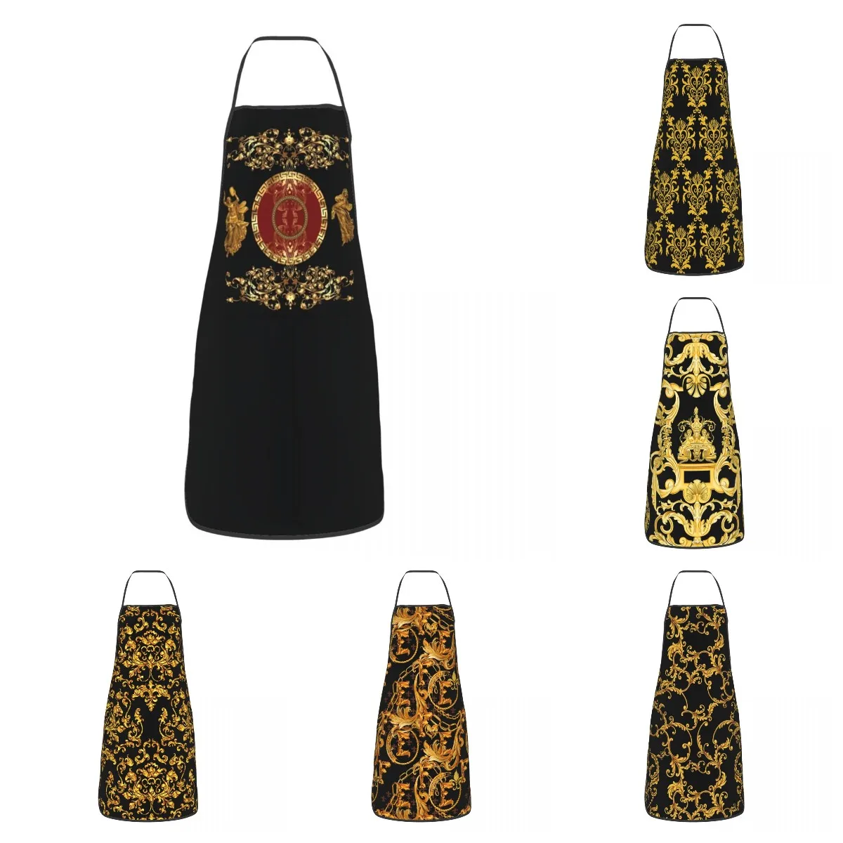 Baroque Golden Floral Sculptures Apron for Women Men Unisex Bib Kitchen Cooking Tablier Cuisine Chef Painting
Baroque Golden Floral Sculptures Apron for Women Men Unisex Bib Kitchen Cooking Tablier Cuisine Chef Painting