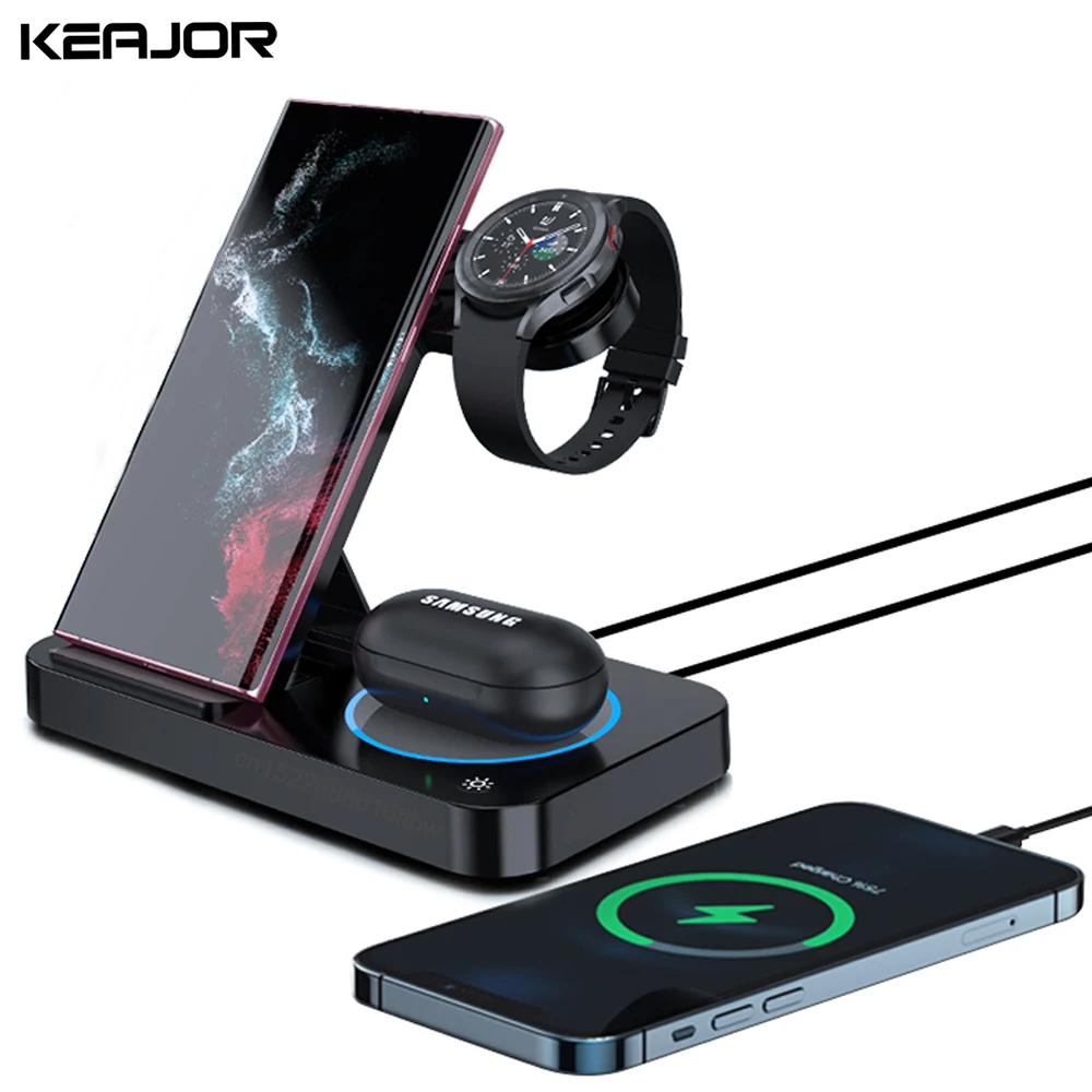 Wireless Charger 4 in 1 For Samsung Galaxy Watch 4/5 Pro 15W Fast Charging Station For Galaxy S22/S21 Ultra Foldable Chargers
Wireless Charger 4 in 1 For Samsung Galaxy Watch 4/5 Pro 15W Fast Charging Station For Galaxy S22/S21 Ultra Foldable Chargers