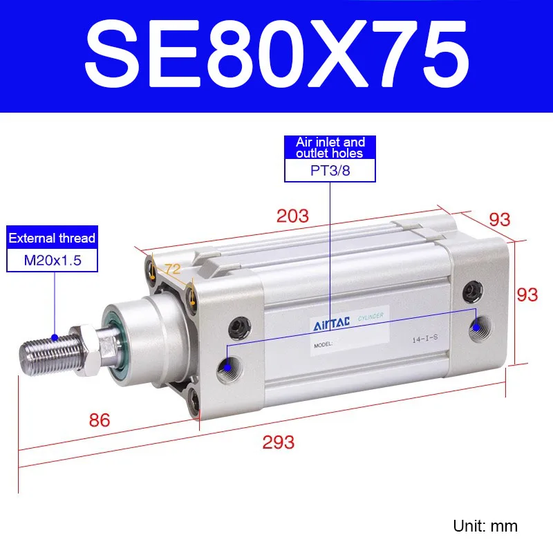 AIRTAC SE80 Пневматический стандартный воздушный цилиндр 25 50 75 100 125 150 175 200 250 300 350 400 450 500 600 700 800 900 1000 тактный
AIRTAC SE80 Пневматический стандартный воздушный цилиндр 25 50 75 100 125 150 175 200 250 300 350 400 450 500 600 700 800 900 1000 тактный