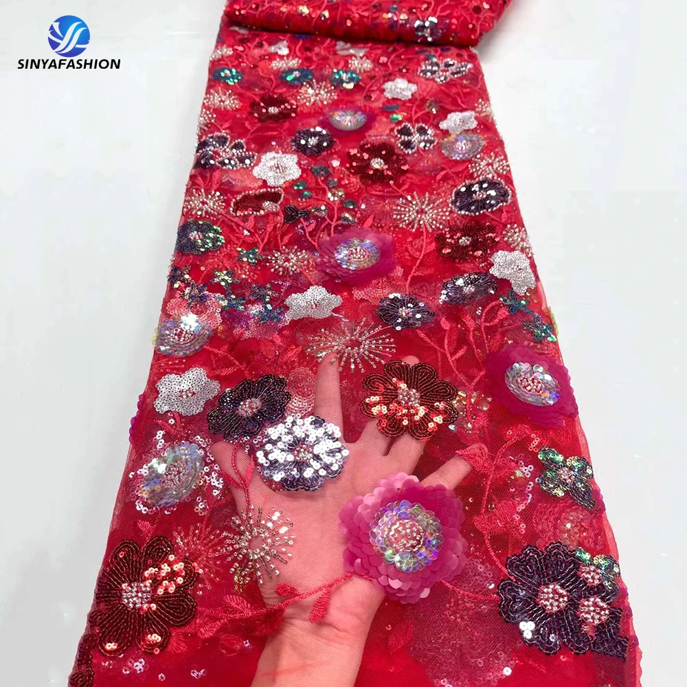 Tim Beautiful African 3D Sequins Lace Fabric Embroidery 2023 High Quality Luxury Beaded Lace Fabric Bridal For Wedding Party
Tim Beautiful African 3D Sequins Lace Fabric Embroidery 2023 High Quality Luxury Beaded Lace Fabric Bridal For Wedding Party
