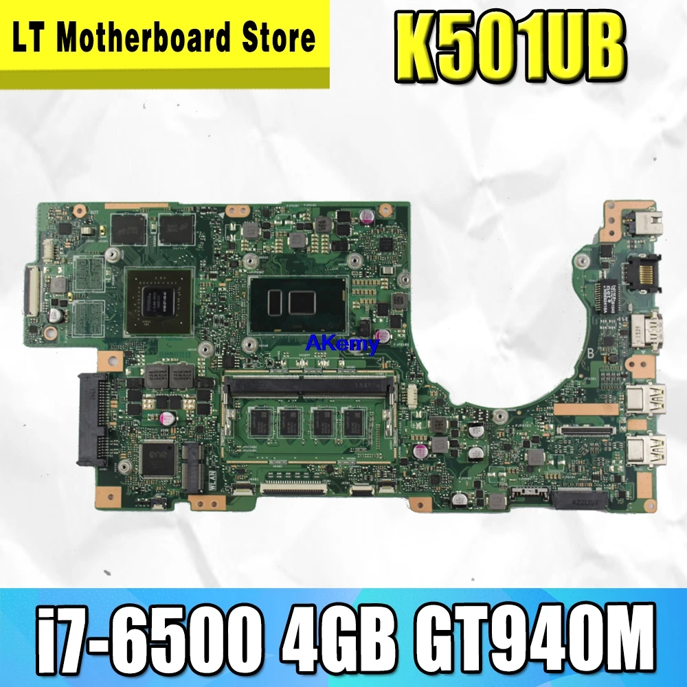 Материнская плата K501UX для ноутбука Asus K501UB K501UX K501UQ, оригинальная материнская плата DDR3 4 ГБ-ОЗУ, Φ GT940M
Материнская плата K501UX для ноутбука Asus K501UB K501UX K501UQ, оригинальная материнская плата DDR3 4 ГБ-ОЗУ, Φ GT940M