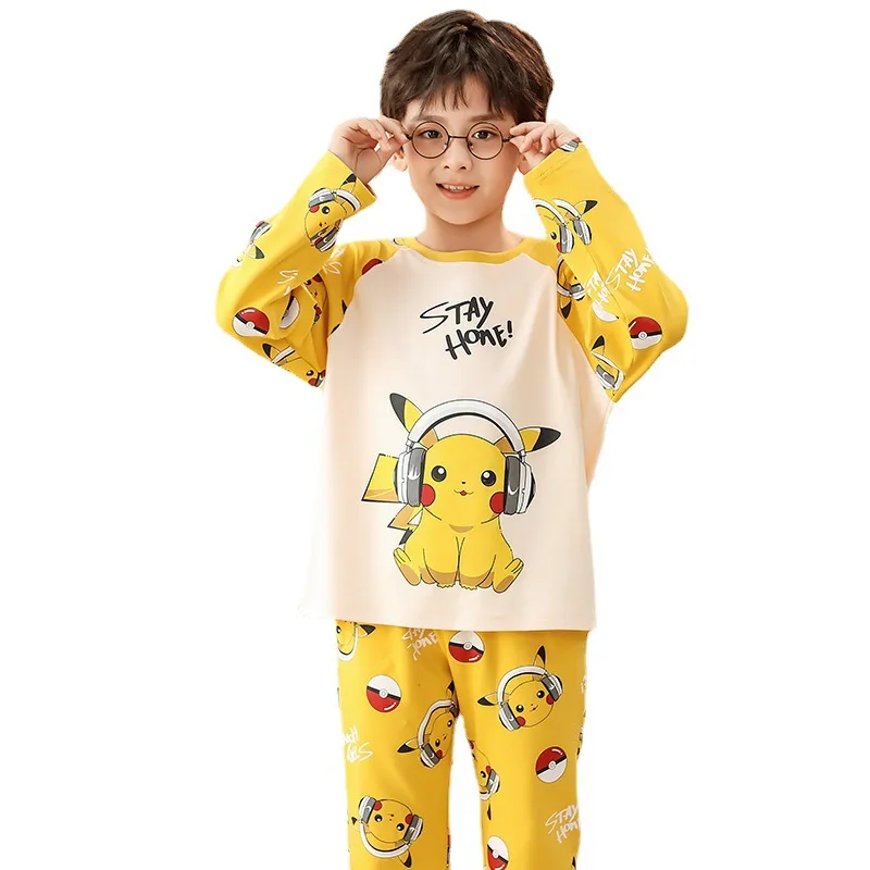 Pokémon original anime around children's pajamas long-sleeved cotton suit cartoon Pikachu home clothes children's birthday gift
Pokémon original anime around children's pajamas long-sleeved cotton suit cartoon Pikachu home clothes children's birthday gift