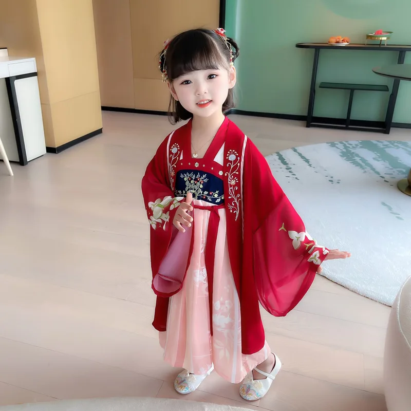 Spring Autumn New Girl Oriental Retro Embroidery Fairy Hanfu Dress Chinese Traditional Skirt Party Evening Performance Vestido
Spring Autumn New Girl Oriental Retro Embroidery Fairy Hanfu Dress Chinese Traditional Skirt Party Evening Performance Vestido