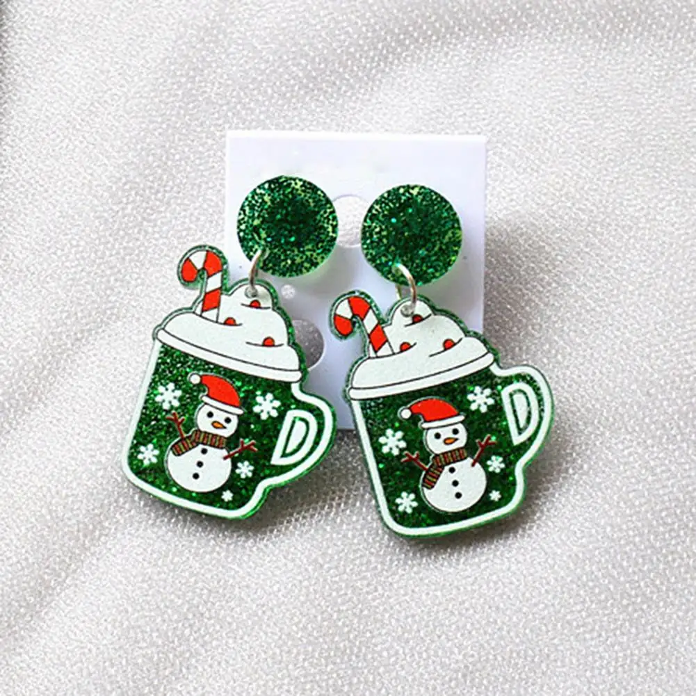 1 Pair Cute Dangle Earrings Lady Drop Earrings Christmas Element All Match Cup Snowman Stud Earrings All Match
1 Pair Cute Dangle Earrings Lady Drop Earrings Christmas Element All Match Cup Snowman Stud Earrings All Match