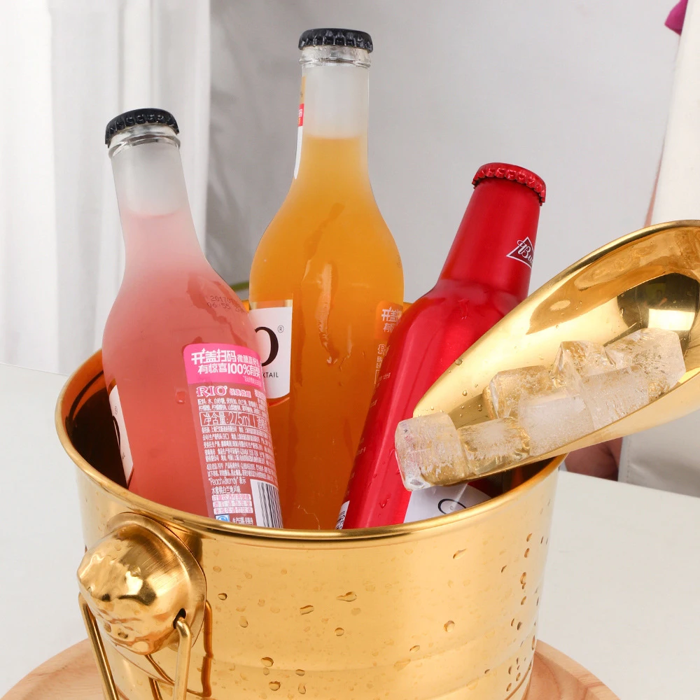 Stainless Steel Ice Bucket,Outdoor Bar KTV Camping Champagne Commercial Beer Red Wine Home Creative Ice Bucket Supplies
Stainless Steel Ice Bucket,Outdoor Bar KTV Camping Champagne Commercial Beer Red Wine Home Creative Ice Bucket Supplies