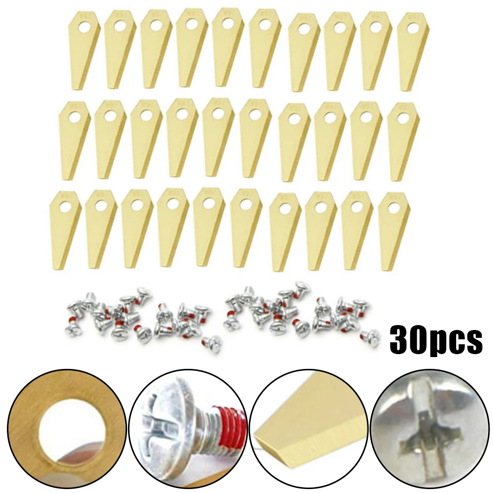 30Pcs Titanium Spare Blades For Bosch Indego With Screws For Indego 350 400 400 Robotic Lawnmowers Lawn Mower Accessories
30Pcs Titanium Spare Blades For Bosch Indego With Screws For Indego 350 400 400 Robotic Lawnmowers Lawn Mower Accessories