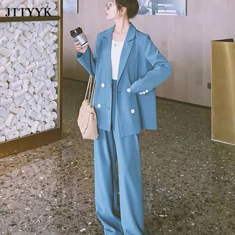 Double Breasted Blazer Set Woman 2 pieces Office Suit Pants And Jacket Women Spring Business Suit Formal Set Oversize Blazers
Double Breasted Blazer Set Woman 2 pieces Office Suit Pants And Jacket Women Spring Business Suit Formal Set Oversize Blazers