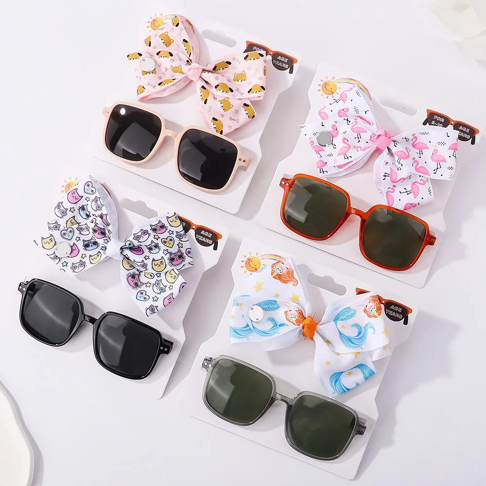 2Pcs/Pack Kids Bows Hairpin Geometry Cartoon Sunglasses Children Protection Glasses Baby Girls Seaside Vacation Hair Accessories 
2Pcs/Pack Kids Bows Hairpin Geometry Cartoon Sunglasses Children Protection Glasses Baby Girls Seaside Vacation Hair Accessories