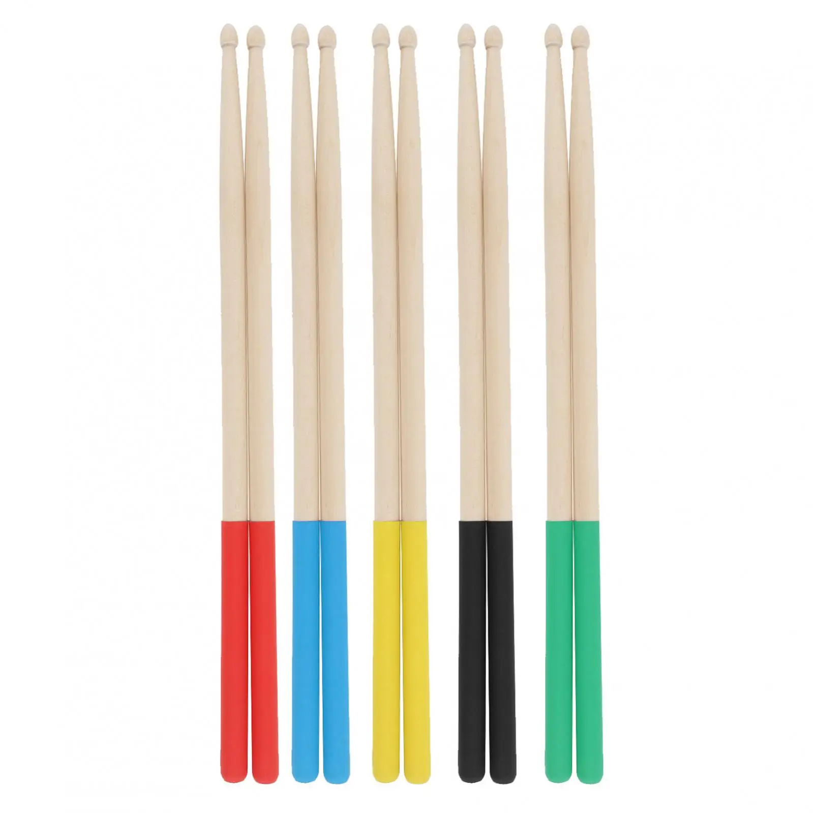 

1 Pair Non Slip 7A Multiple Color Maple Drumsticks for Kids Students / Adults / Beginners, Wood Drum Sticks 5 Colors