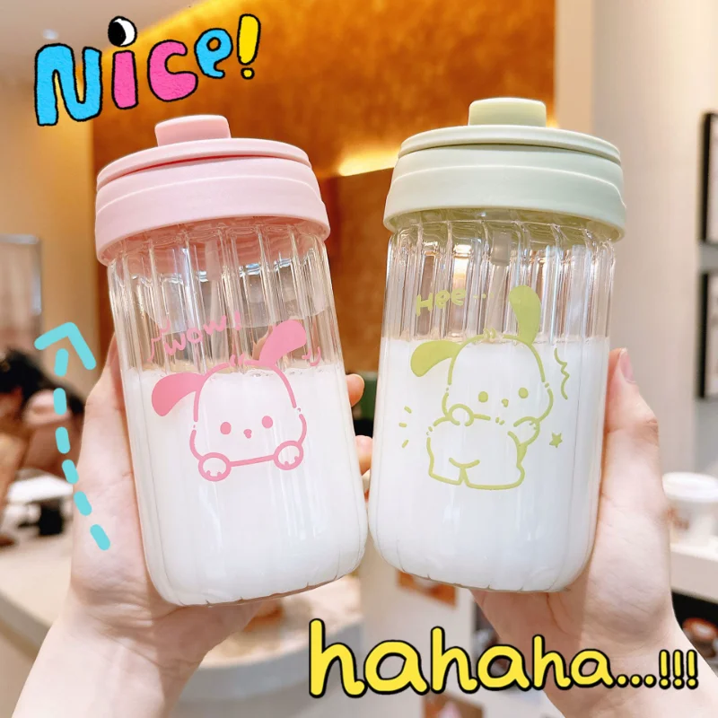 500ml Cute Cartoon Sanrio Pachacco Sippy Cup Vertical Stripes Glass Water Cup High Capacity Portable Children Cups Water Bottle
500ml Cute Cartoon Sanrio Pachacco Sippy Cup Vertical Stripes Glass Water Cup High Capacity Portable Children Cups Water Bottle