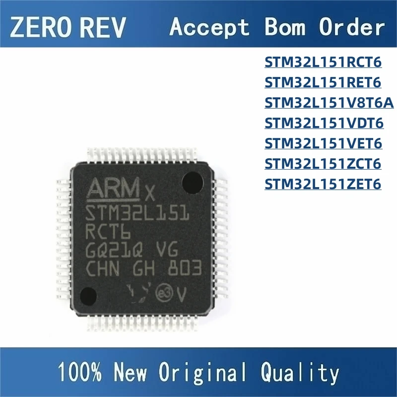 100% New STM32L151RCT6 STM32L151RET6 STM32L151V8T6A STM32L151VDT6 STM32L151VET6 STM32L151ZCT6 STM32L151ZET6 original chips ic
100% New STM32L151RCT6 STM32L151RET6 STM32L151V8T6A STM32L151VDT6 STM32L151VET6 STM32L151ZCT6 STM32L151ZET6 original chips ic