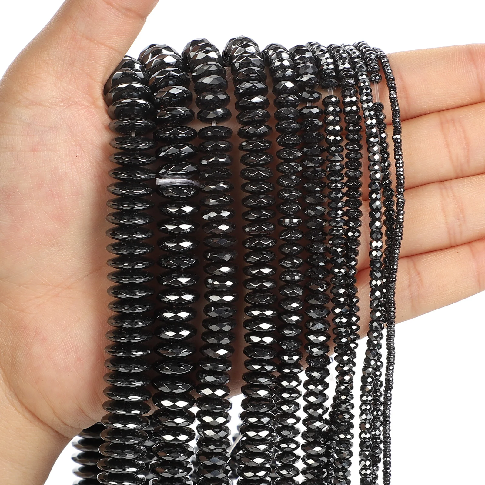 Oval Faceted Black Hematite Natural Stone Beads Loose Spacer Bead For Jewelry Making DIY Bracelet Necklace Accessories 3-12MM
Oval Faceted Black Hematite Natural Stone Beads Loose Spacer Bead For Jewelry Making DIY Bracelet Necklace Accessories 3-12MM