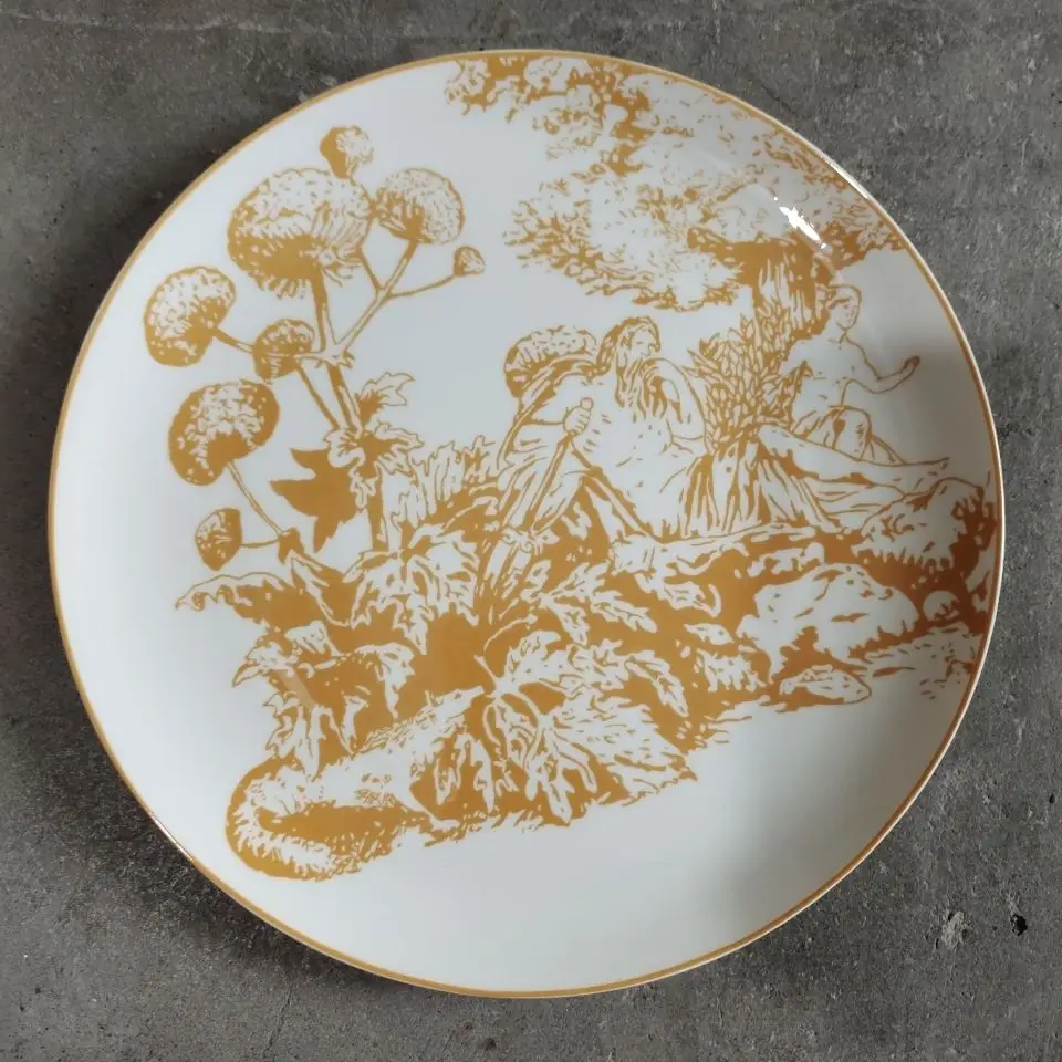 European bone China western food flat plate steak snack plate dinner plates
European bone China western food flat plate steak snack plate dinner plates