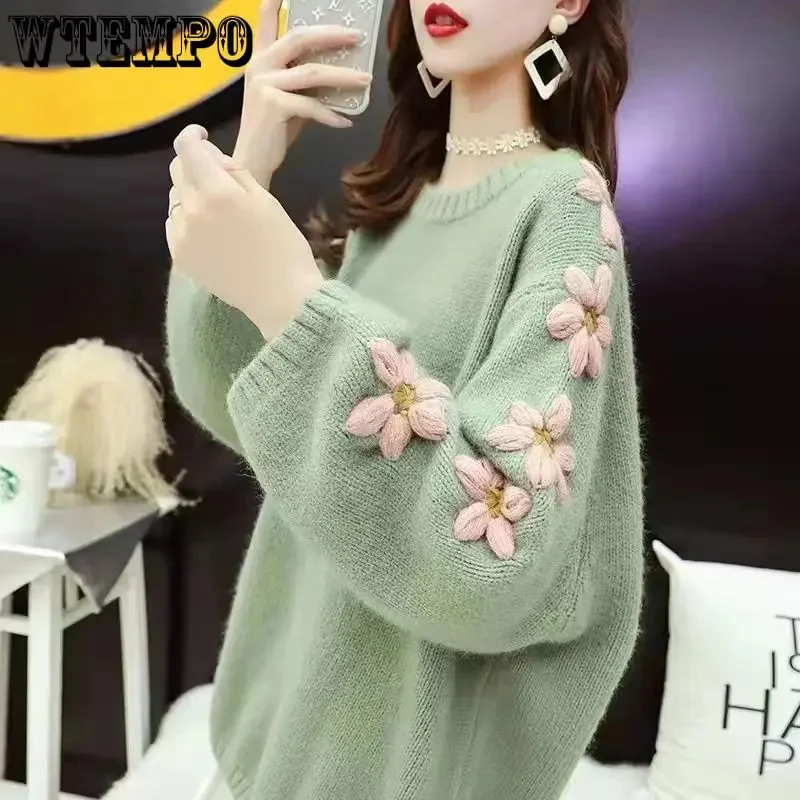Autumn Winter Round Neck Bow Loose Casual Sweater Ladies Batwing Sleeve Knitting Jumper Top Women Pullover
Autumn Winter Round Neck Bow Loose Casual Sweater Ladies Batwing Sleeve Knitting Jumper Top Women Pullover