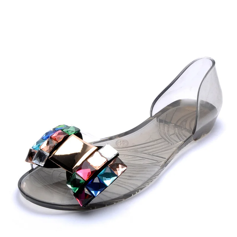 Women Shoes Flats Heeled Sandals with Rhinestone Transparent Jelly Shoe Diamond Shoes for Women 2023 Summer
Women Shoes Flats Heeled Sandals with Rhinestone Transparent Jelly Shoe Diamond Shoes for Women 2023 Summer