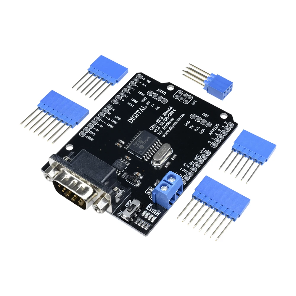 MCP2515 плата щита шины Can, интерфейс SPI, разъем, модуль контроллера расширения постоянного тока 5-12 В для Arduino 9 контактов, Автоматическая диагнос...
MCP2515 плата щита шины Can, интерфейс SPI, разъем, модуль контроллера расширения постоянного тока 5-12 В для Arduino 9 контактов, Автоматическая диагнос...