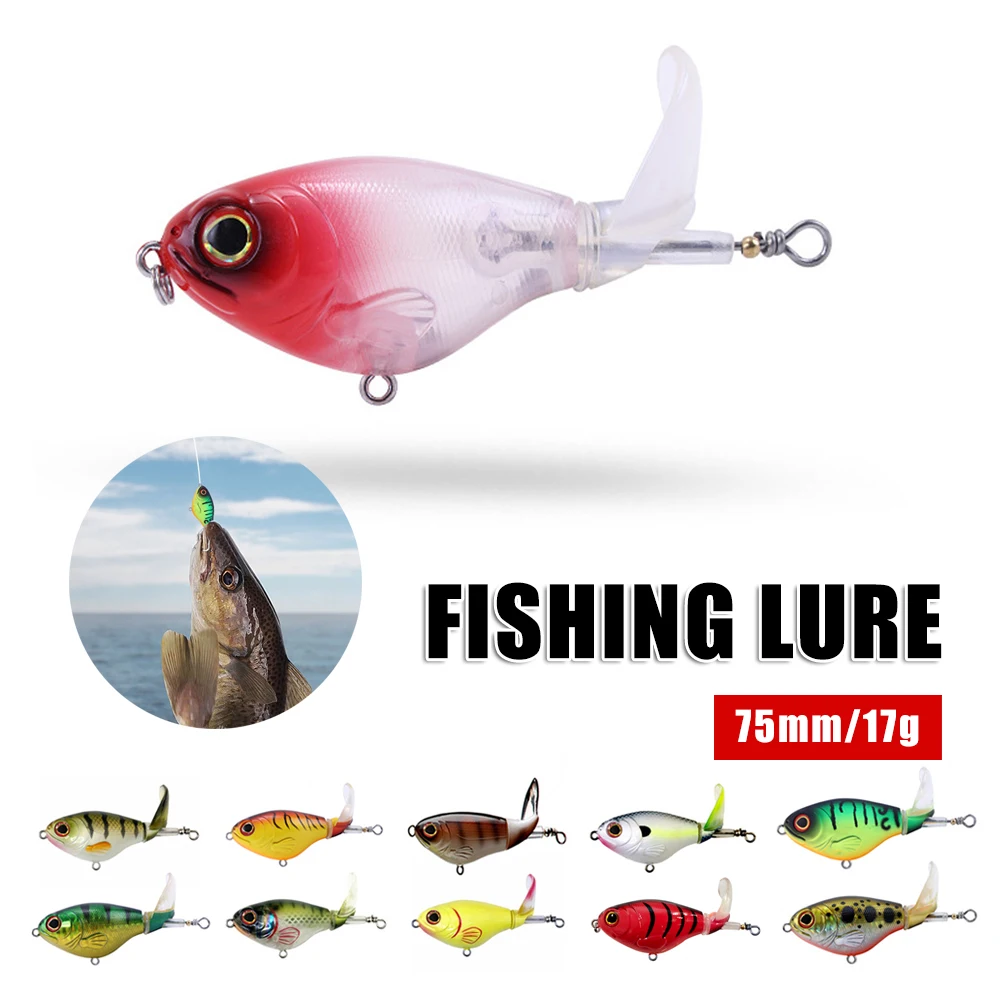 75mm/17g Whopper Plopper Fishing Lure Artificial Hard Bait Topwater Spinnerbait Floating Lure with Hook Saltwater Fishing Tackle
75mm/17g Whopper Plopper Fishing Lure Artificial Hard Bait Topwater Spinnerbait Floating Lure with Hook Saltwater Fishing Tackle
